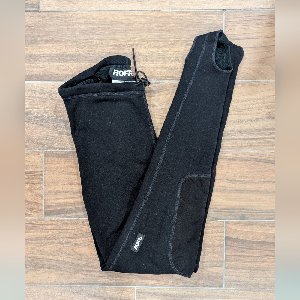 Vintage Roffe Black Ski Pants, Unisex Size Medium